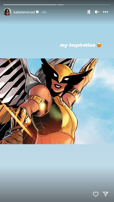 Isabela Merced Hawkgirl Instagram Story