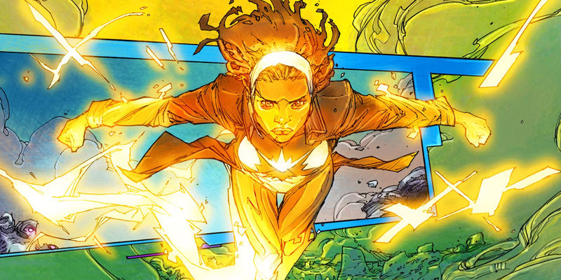 Monica Rambeau using her abilities in Marvel Comics