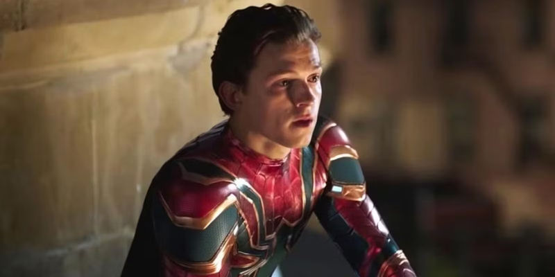 Tom Holland standing on a roof in Spider-Man Far From Home
