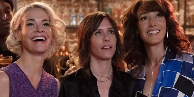 Leisha Hailey as Alice, Kate Moennig as Shane, and Jennifer Beals as Bette in The L Word Generation Q