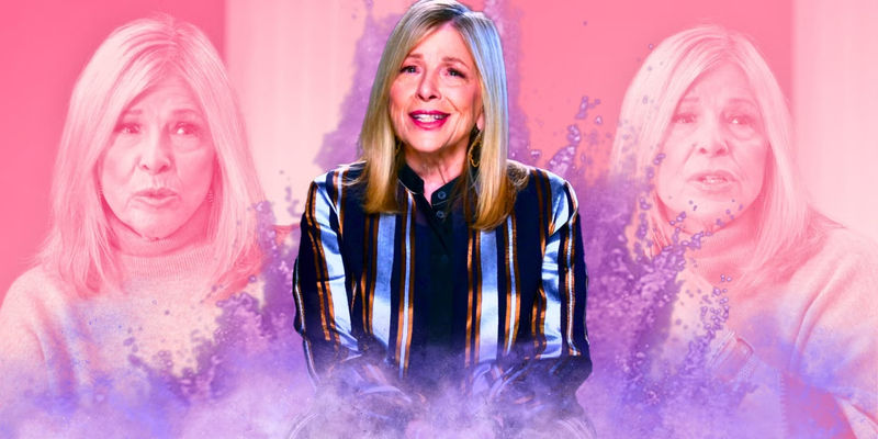 Married At First Sight Dr. Pepper Schwartz pale pink background