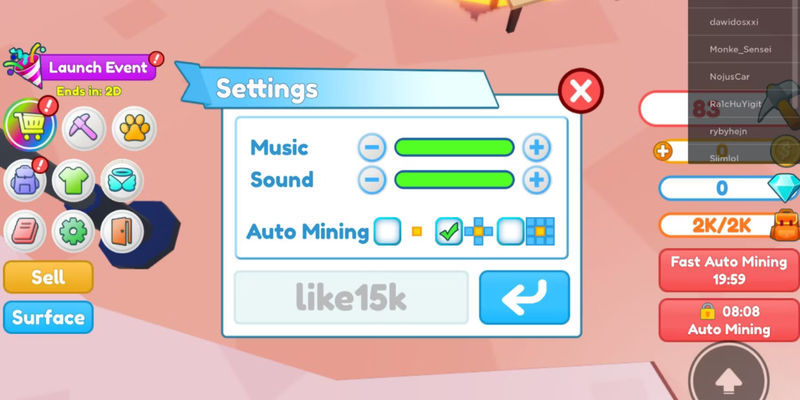 Roblox Clicker Mining Simulator Codes (2)