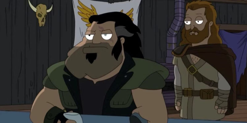 Stan drinking next to Jesus in American Dad