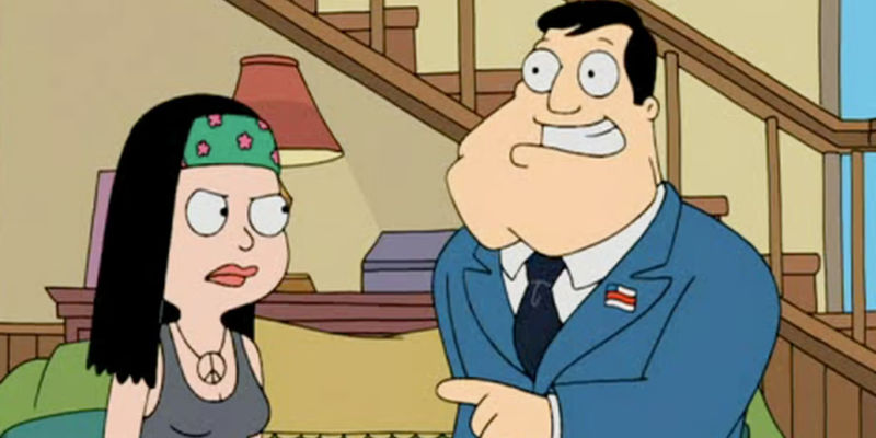 Stan talks to Hayley in American Dad