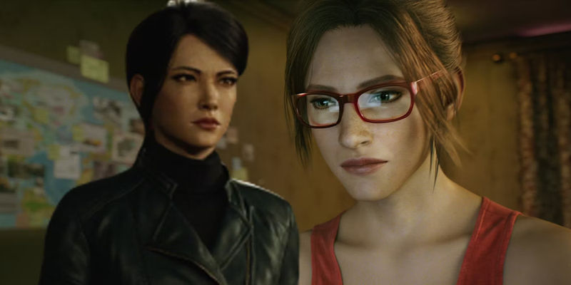 Claire Redfield and Shen May in Resident Evil Infinite Darkness
