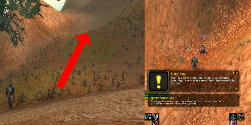 WoW Season of Discovery Cozy Sleeping Bag Guide Stonetalon Mountain Path Dirt Mound