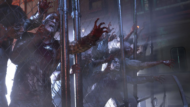 Resident Evil 3 remake Steam promo screenshot 1 zombies on fence