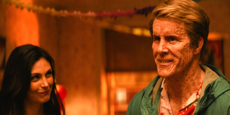 Morena Baccarin As Vanessa and Ryan Reynolds As Wade Wilson At His Birthday Party In Deadpool and Wolverine