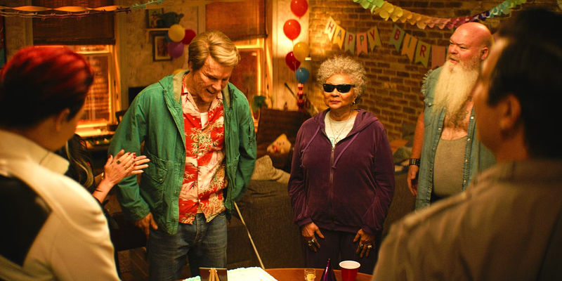 Ryan Reynolds As Wade Wilson And Leslie Uggams As Blind Al At Wade's Birthday Party In Deadpool and Wolverine