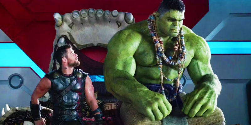 Thor and the Hulk on Sakaar in Thor Ragnarok