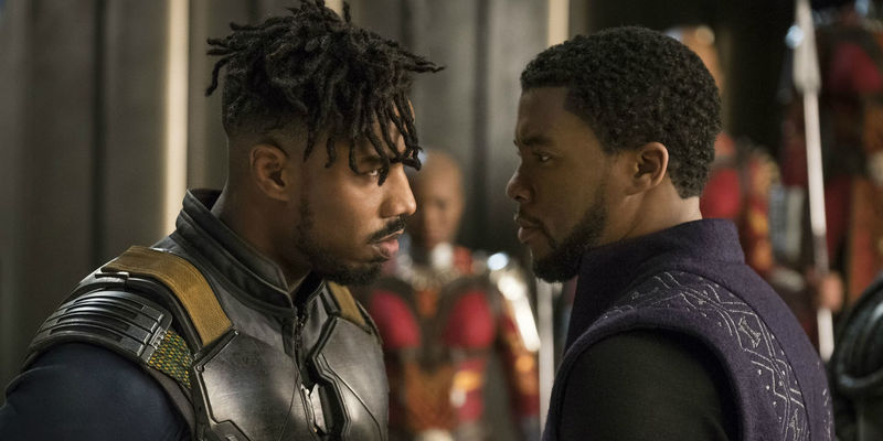 T'Challa and Killmonger in Black Panther