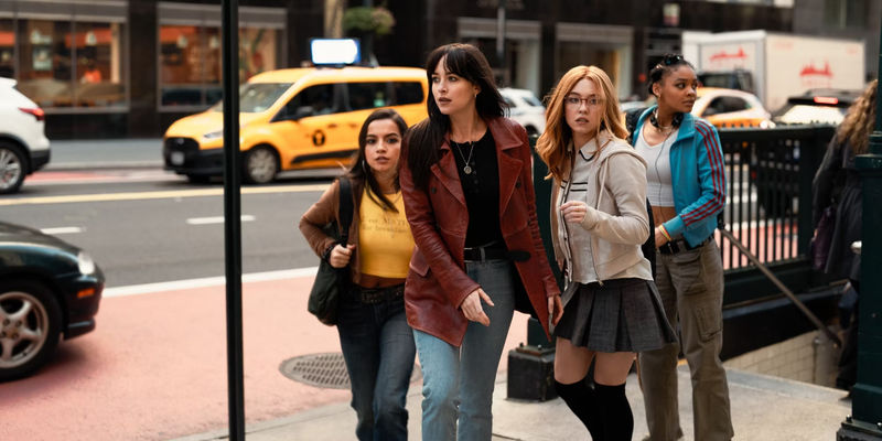 Cassie and the Spider-Woman try to hide in Madame Web