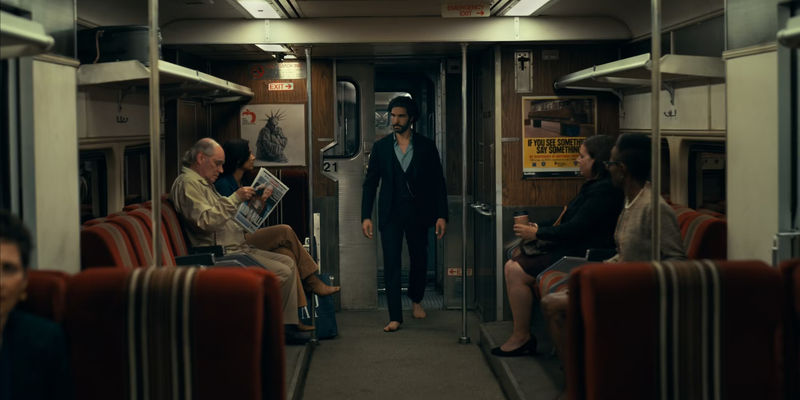 Ezekiel stalks the train in Madame Web