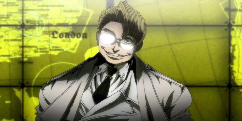 Hellsing Ultimate Major making a smug smirk.