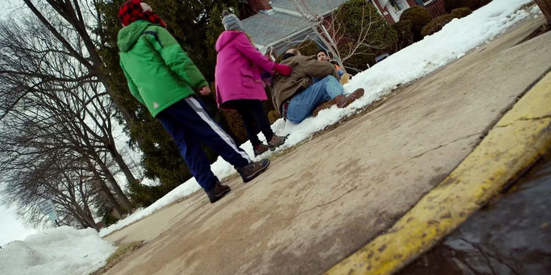 The Visit Pop Pop attacking a man