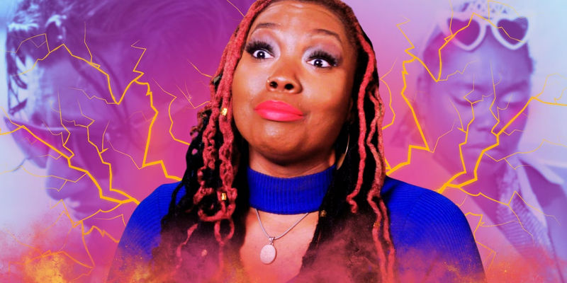 90 Day Fiancé’s Manuel and Ashley with orange lightning bolts