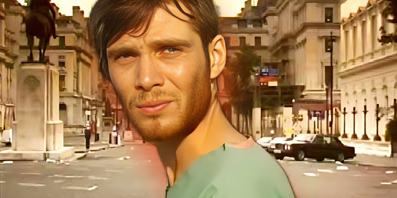 Cillian Murphy looking serious as Jim in 28 Days Later