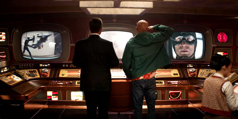 Wade Wilson Salutes Captain America Footage at the TVA in Deadpool & Wolverine Trailer