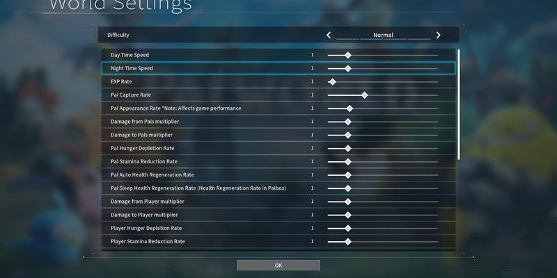 changing time settings palworld