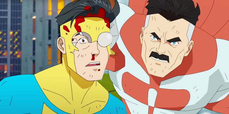 Mark Grayson and Omni-Man in Invincible