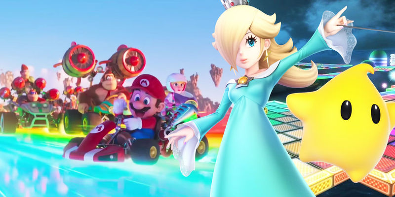 Rosalina, Luma, and Rainbow Road