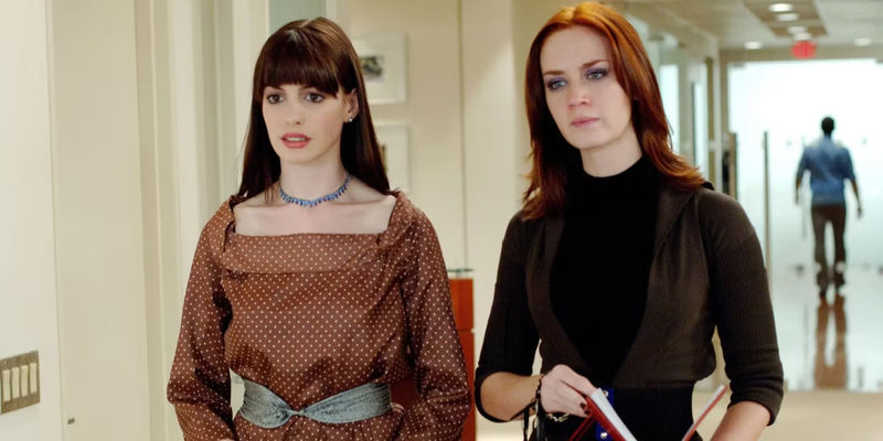 Emily Blunt and Anne Hathaway in The Devil Wears Prada