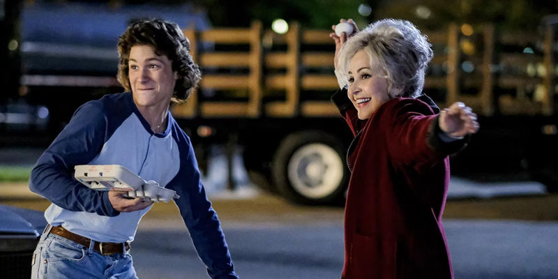 Montana Jordan's Georgie and Annie Potts' Meemaw throw eggs in Young Sheldon season 3 finale