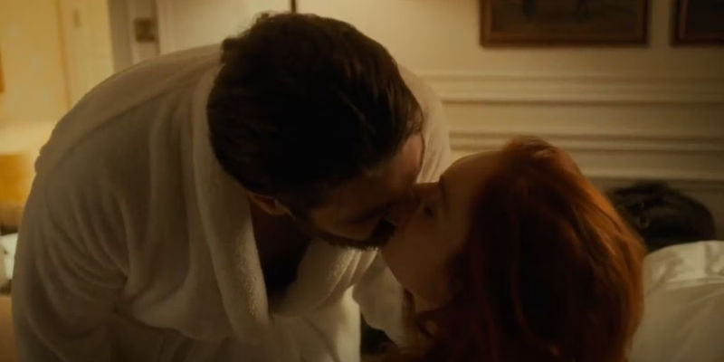 Sylvie kissing Callum in One Day