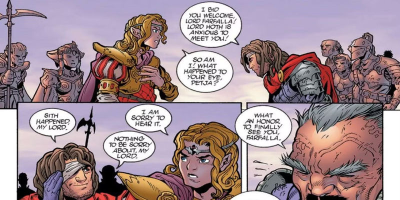 Jedi Lord Valenthyne Farfalla, Petja, and Jedi Lord Hoth Star Wars Jedi vs Sith.