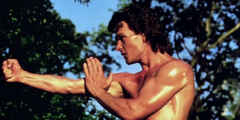 Patrick Swayze as Dalton training in martial arts In Road House
