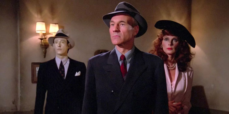 Picard Data And Crusher In The Star Trek The Next Generation Episode The Big Goodbye