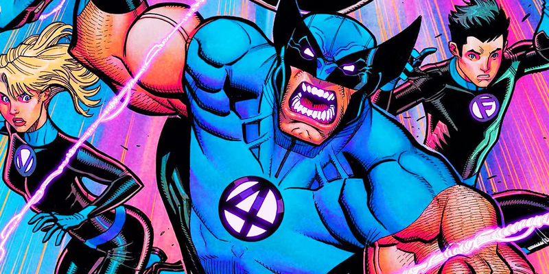 Wolverine with the Fantastic Four in Marvel Comics