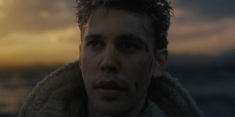 Austin Butler as Gale Cleven is dressed in bruises while in Africa in Masters of the Air.