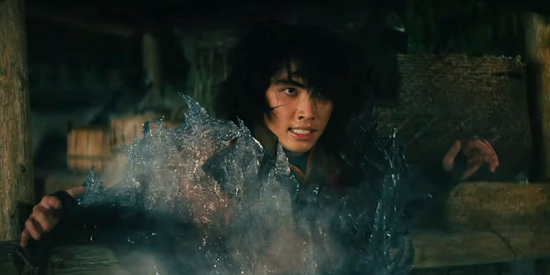 Jet after being frozen by Katara in Netflix's Avatar: The Last Airbender