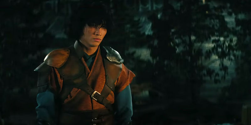 Jet looking angrily at Katara in The Last Airbender episode 4