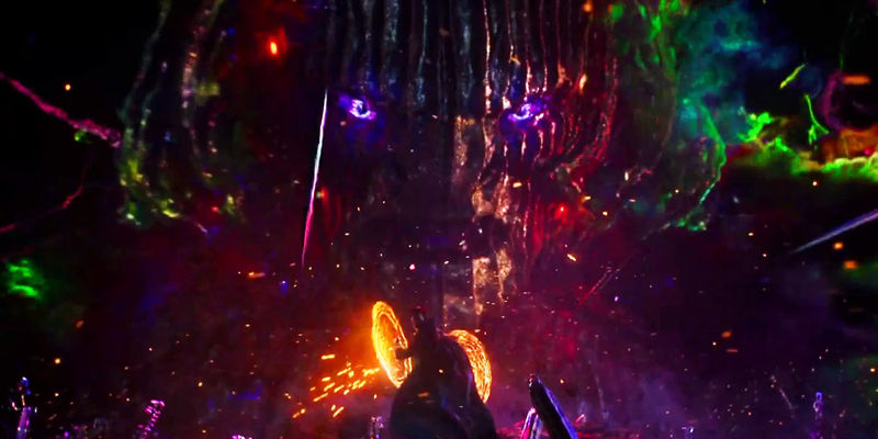 Benedict Cumberbatch as Doctor Strange facing Dormammu