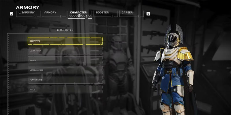 Helldivers 2 Character Menu