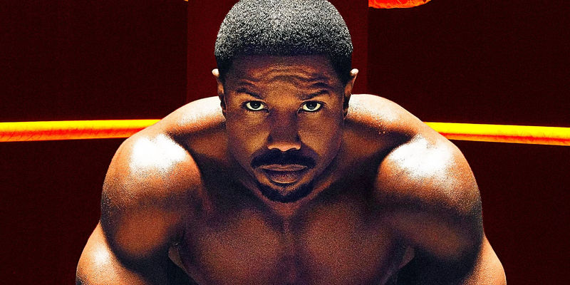 Michael B Jordan as Adonis in the ring in Creed 3 - Rocky's Confronting Grief