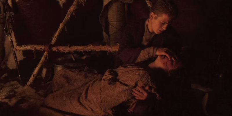 Shmi Skywalker dies in Anakin Skywalker's arms in Attack of the Clones. - Star Wars: Episode II - Attack of the Clones - Did Palpatine Orchestrate Shmi's Death?