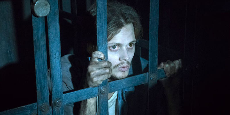 Bill Skarsgard behind bars in Castle Rock