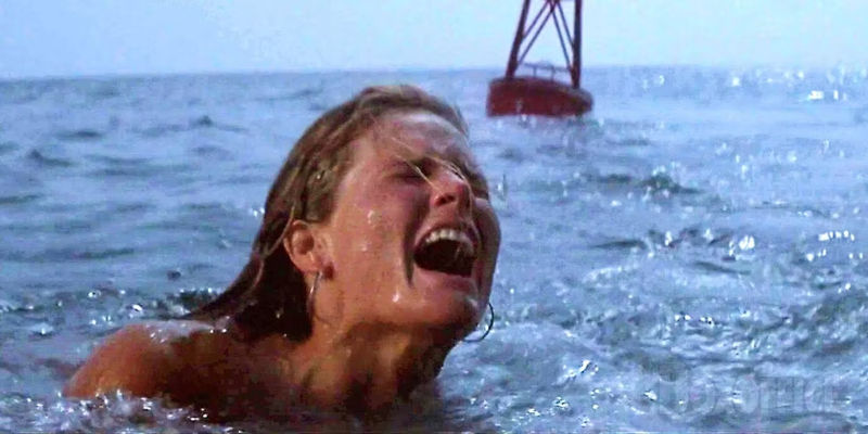 Chrissy being attacked in Jaws - They Actually Lack Such Sensitive Sniffing Capabilities - Sharks Can Smell Blood From Miles Away