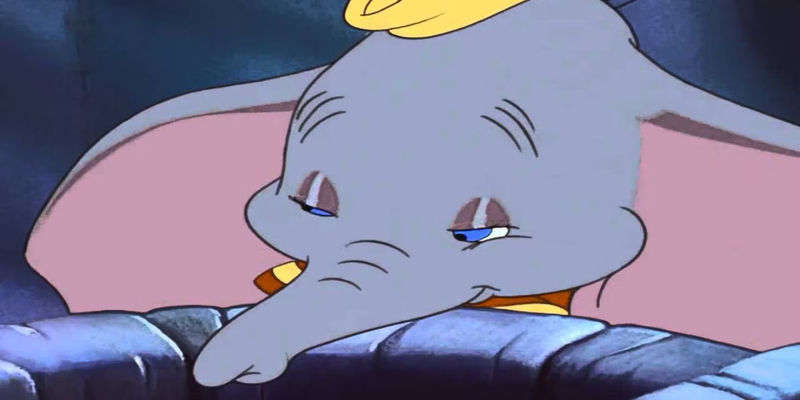 Dumbo drinking in Dumbo - An Elephant’s Trunk is Not Connected To Its Throat - Elephants Use Their Trunks To Drink Like Straws