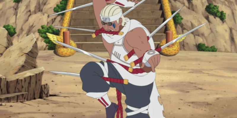 Killer Bee holds 7 swords