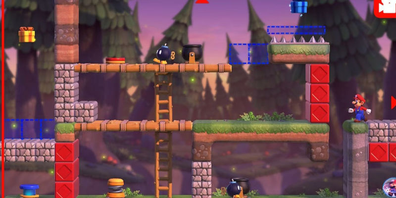 second area on level 7-3 - There are tons of Bob-ombs in the second area of Level 7-3