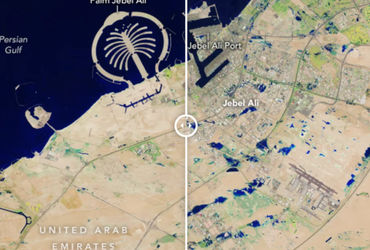 Dubai Flooded: A Space View of Before and After