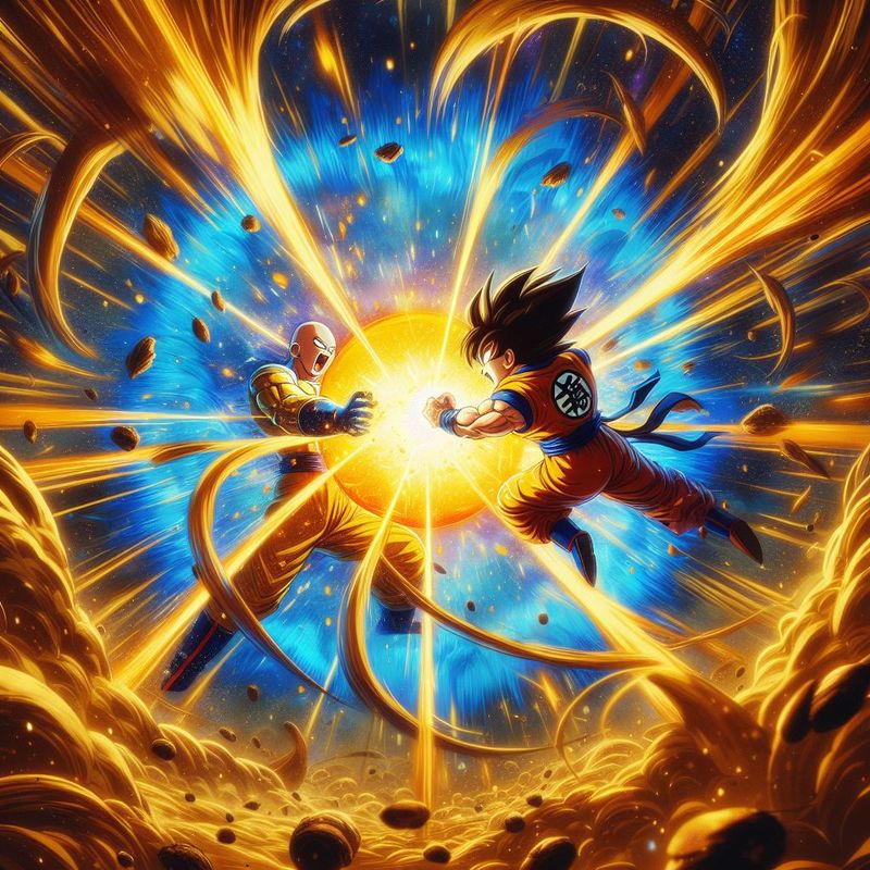 Saitama vs Goku - Engery Attack