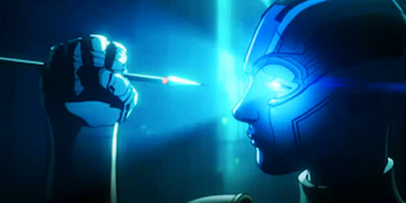 Nebula with Yondu's Yaka Arrow in What If...? season 2