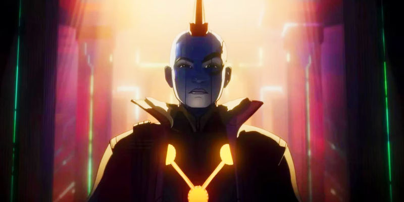 Nova Corps Nebula with Yondu's fin in What If...? season 2