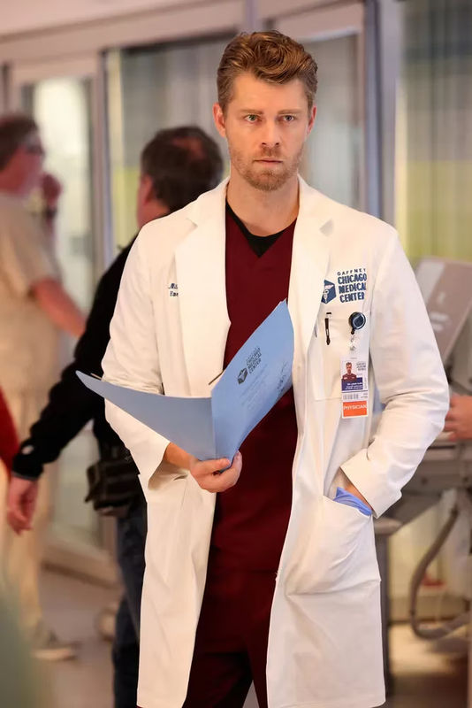 Luke Mitchell as Dr. Mitch Ripley in Chicago Med Season 9