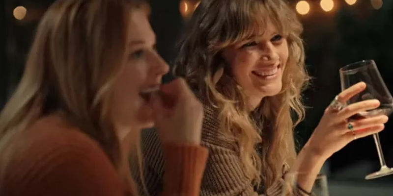 Ava and Mel laughing with drinks in Virgin River